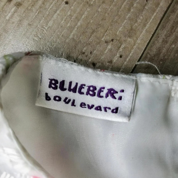 Blueberi Boulevard Formal White and Pink Floral Toddler Girl's Dress Size 18m - Picture 3 of 14